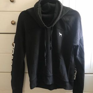PINK cow neck hoodie